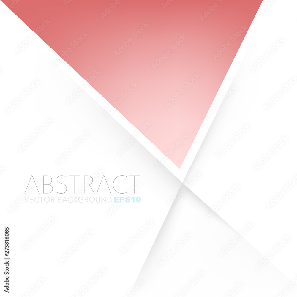 Poster red triangle geometric vector abstract background with place for your text