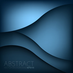 Blue curve abstract blue background with copy space for your text