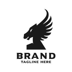 Obraz premium number one horse logo design