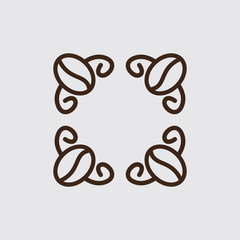 ornament coffe logo and abstract logo
