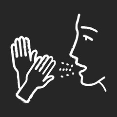 Latex allergy chalk icon