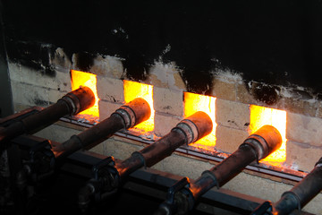 forged fire for oven burning,  Porcelain ceramics.