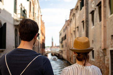 Beautiful couple in Venice, Italy