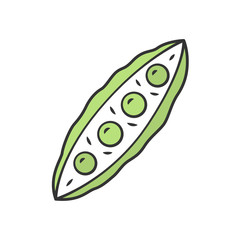 Pea pod color icon