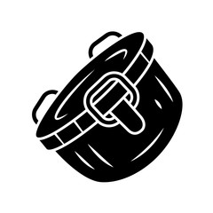 Stainless steel container glyph icon