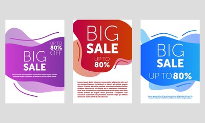 Sale banner template design, Big sale special up to 80% off. Super Sale, end of season special offer banner. vector illustration.
