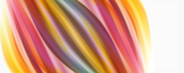 Modern techno Fluid color flow on white colorful poste. Art for your design