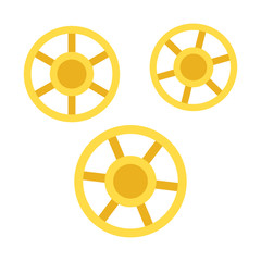 Rotelle flat design long shadow color icon