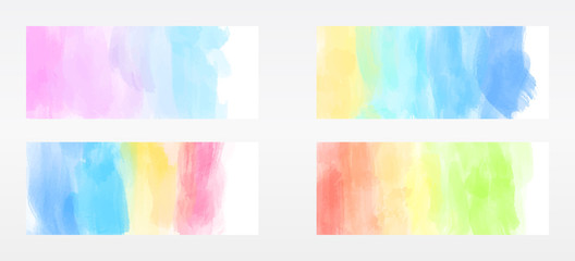 水彩ラベル Watercolor Label vector background ornament