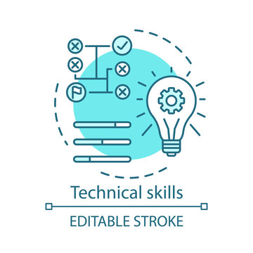 Technical Skills Turquoise Concept Icon