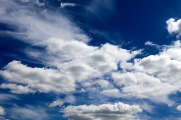beautiful blue sky with white clouds