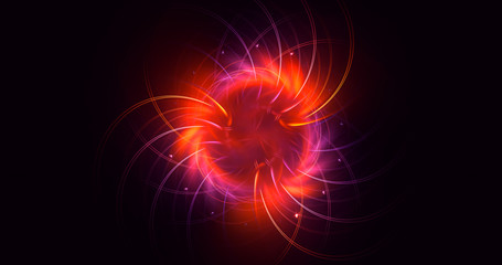 3D rendering abstract round light background