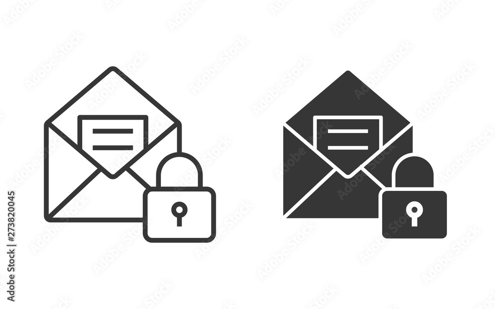 Poster data security vector icon for graphic and web design.