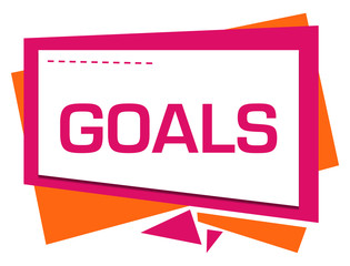 Goals Pink Orange Squares Triangles Text 