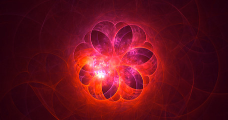 3D rendering abstract round light background