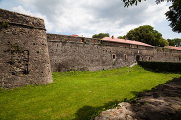 Fototapeta premium Old Uzhgorod castle in Ukraine on a sunny day
