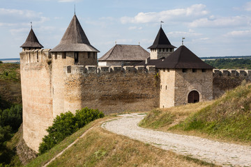 Fototapeta na wymiar Main gateway to Khotyn Fortress in Ukraine