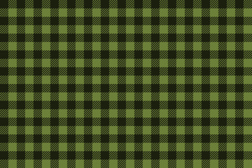 Green Black Lumberjack plaid seamless pattern