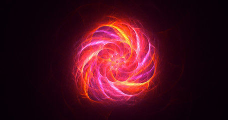 3D rendering abstract round light background