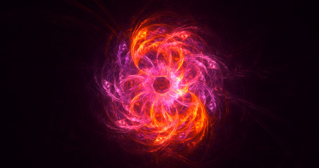 3D rendering abstract round light background