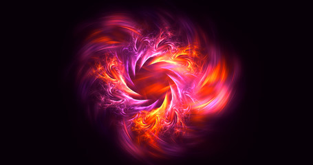 3D rendering abstract round light background