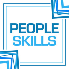 People Skills Blue Random Borders Square 