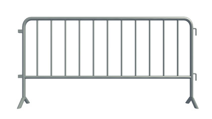 3D illustration of Mobile Security fence isolated