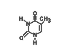 Chemical formula line icon. Chemistry lab sign. Analysis symbol. Quality design element. Linear style chemical formula icon. Editable stroke. Vector