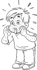 child with a rash on his body