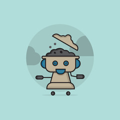  robot child logo and abstract logo