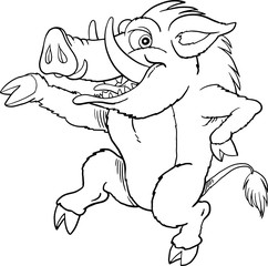vector wild hog boar mascot