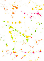 Abstract Colorful Hand-Drawn Background Watercolor Splashes.