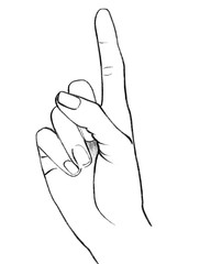 sketch of hand drawing