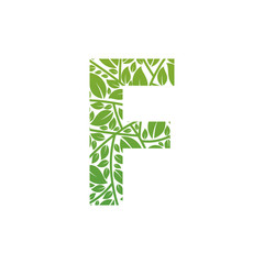 Letter F Plant Logo Template Design Vector, Emblem, Design Concept, Creative Symbol, Icon