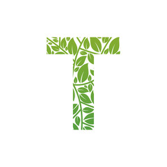 Letter T Plant Logo Template Design Vector, Emblem, Design Concept, Creative Symbol, Icon