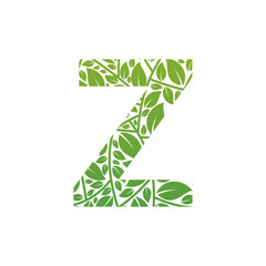 Letter Z Plant Logo Template Design Vector, Emblem, Design Concept, Creative Symbol, Icon