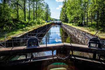 Fototapeta premium Canal on a Sunny summer day