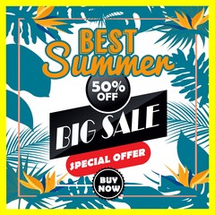 Vector Summer Big sale is a lettering inscription hand drawing vector