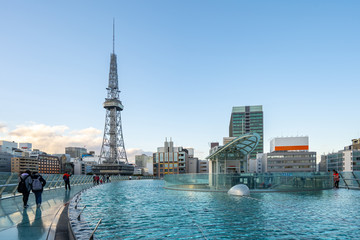 Nagoya cityscape with landmark buildings in Nagoya, Japan