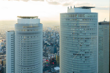 View of Nagoya city downtown in Nagoya, Japan