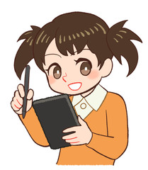 タブレット端末と子ども