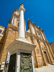 The Brindisi Duomo Cathedral on the Piazza Duomo, Brindisi, Apulia, Italy June 2019