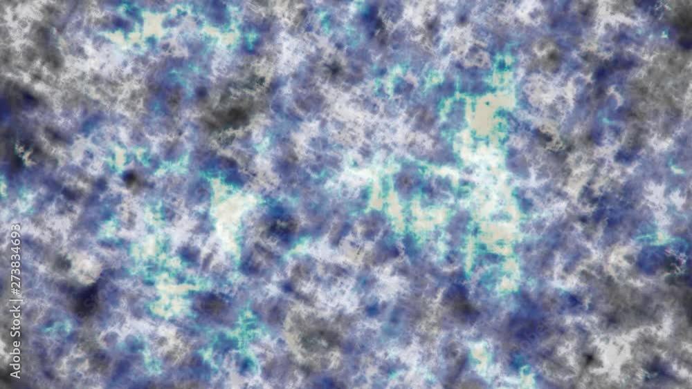Poster abstract moving substance with gradient shining clouds of blue and grey colors. animation. glowing e