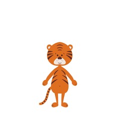 Illustration of cute tiger.