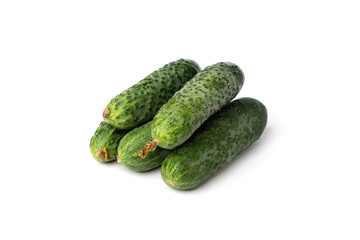 Cucumbers isolated on white background.