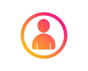 User icon. Profile Avatar sign. Person silhouette symbol. Classic flat style. Gradient avatar icon. Vector