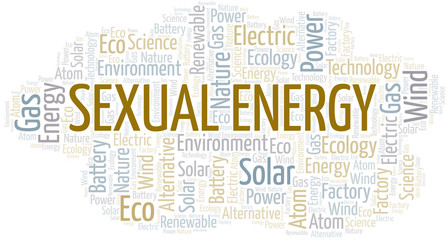 Sexual Energy word cloud. Wordcloud made with text only.