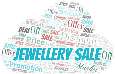 Fototapeta premium Jewellery Sale Word Cloud. Wordcloud Made With Text.