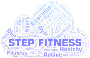 Step Fitness word cloud. Wordcloud made with text only.
