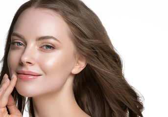 Beauty woman facehealthyskin natural makeup cosmetic concept